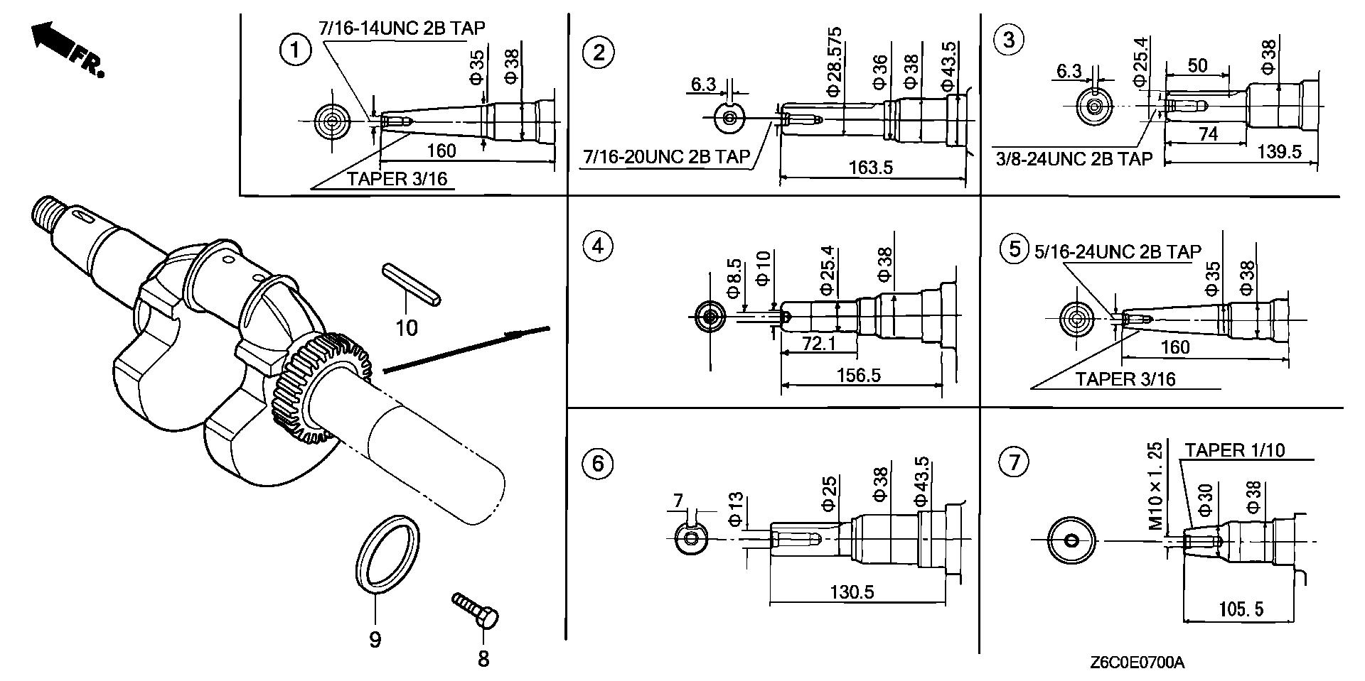 Parts for Engines GX GX620 GX620U1 QZEU GCARK-1000001
